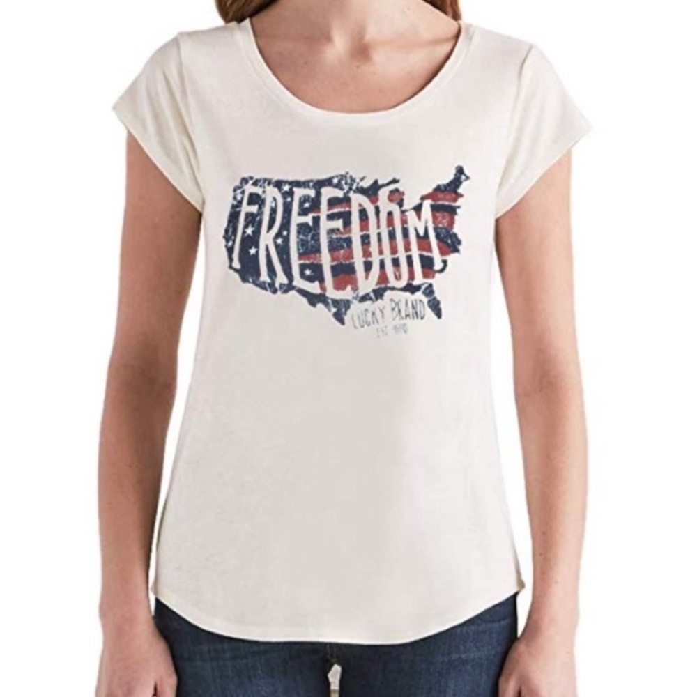 Lucky Brand Freedom Graphic T Shirt NWT